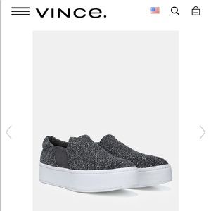 VINCE. New warren grey tweed shoes